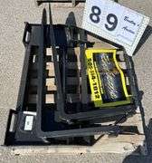 2025 MOWER KING SKID STEER FORKS MODEL: SA - ADJUSTABLE, QUICK ATTACH, S/N: SA25050106C