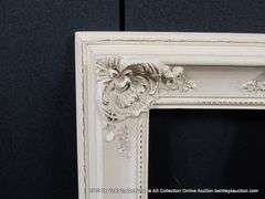 WHITE PAINTED, CARVED ORNATE WOODEN FRAME 16 X 18
