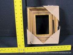 GOLD & BLACK PAINTED, CARVED WOODEN FRAME 10 X 12