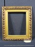 GOLD & BROWN PAINTED, CARVED WOODEN FRAME 12 X 14