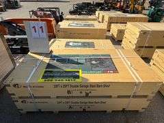 2025 KJ DOUBLE CAR GARAGE STEEL BARN SHED MODEL: K-3325G, 33' X 25', 2-CRATES,