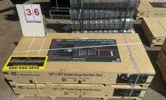 2025 KJ DOUBLE GARAGE STEEL BARN MODEL: K3325G, 33' X 25', 2 CRATES