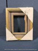 GOLD & BLACK PAINTED, CARVED WOODEN FRAME 10 X 12