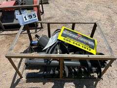 2024/2025 MOWER KING SKID STEER AUGER MODEL: SSECAG-Y WITH 3 BITS - 6", 12", 14" AUGERS,