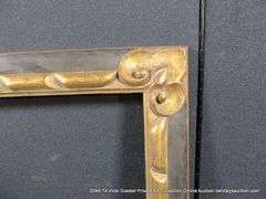 BLACK & BRONZE PAINTED, CARVED ORNATE WOODEN FRAME 28 X 34