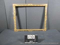 BLACK & BRONZE PAINTED, CARVED ORNATE WOODEN FRAME 28 X 34