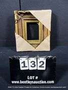 GOLD/BRONZE PAINTED, CARVED WOODEN FRAME 12 X 14