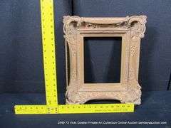 GOLD PAINTED, CARVED ORNATE WOODEN FRAME 15 X 17