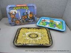 LOT: (3) TEENAGE MUTANT NINJA TURTLES, SMURFS, ASTROLOGY TRAYS