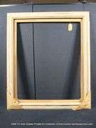 WHITE & GOLD-WASHED, W/ UNPAINTED WOOD, CARVED WOODEN FRAME 35 X 42