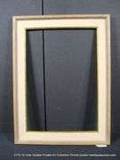 LIGHT DRIFTWOOD STYLE, W/ THICK LINEN & GOLD PAINTED INLAY, CARVED WOODEN FRAME 24 X 32