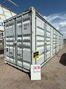 2025 4-SIDE DOOR 40' HIGH CUBE CONTAINER, CFGU 403513 0 (NO KEY OR TITLE)