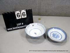 LOT: 2 CERAMIC ORIENTAL BOWLS, 1 IS A DRAGON CERAMIC/METAL