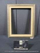 DARK DRIFTWOOD STYLE, W/ BEIGE VELVET INLAY, CARVED WOODEN FRAME 25 X 31