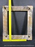 GOLD PAINTED, W/ BLACK SPECKLES, CARVED ORNATE WOODEN FRAME 28 X 32