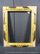GOLD & BLACK PAINTED, CARVED WOODEN FRAME 24 X 30