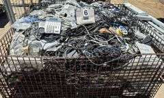 CONTENTS ONLY: WIRE IN BASKET, 2010 GROSS LBS., 1666 NET LBS.