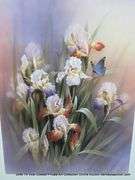 "BUTTERFLY & IRISES"