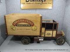 SALESMAN SAMPLE APPLE ESTAE JAMAICA RUM WOODEN TRUCK