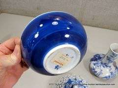 LOT: CERAMIC VASE & POTPOURRI BOWL