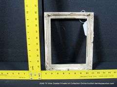 WHITE-WASHED, CARVED ORNATE WOODEN FRAME 9 X 11
