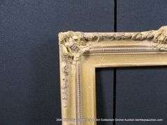 GOLD PAINTED, CARVED ORNATE WOODEN FRAME 23 X 27