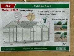 2025 KJ CHICKEN COOP K2010 , 20' X 10' X 8'