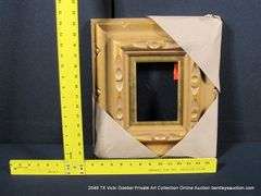 GOLD PAINTED, CARVED ORNATE WOODEN FRAME 13 X 15