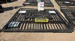 2025 KJ METAL FARM DRIVEWAY GATE - DEER MOTIF STYLE MODEL: K0720, 7' X 20'