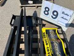 2025 MOWER KING SKID STEER FORKS MODEL: SA - ADJUSTABLE, QUICK ATTACH, S/N: SA25050106C