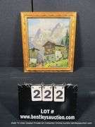 CHATEAU IN THE SWISS ALPS 15 X 17