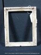 WHITE-WASHED, CARVED ORNATE WOODEN FRAME 9 X 11