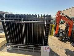 2025 KJ POWDER COATED STEEL SITE FENCE MODEL: K 0608-22, 8' X 6', (22X MONEY)