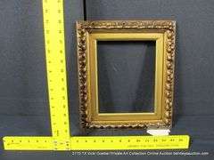 GOLD & BROWN PAINTED, CARVED WOODEN FRAME 12 X 14
