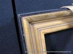 GOLD & BLACK PAINTED, CARVED WOODEN FRAME 10 X 12
