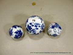 (3) ASIAN CERAMIC GLOBES