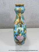 ANTIQE CLOISONNE MOON FLASK (14 1/2" X 10 7/8"), METAL/ENAMEL