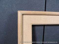 WASHED-WALNUT, W/ THICK LINEN INLAY, WOODEN FRAME 24 X 30
