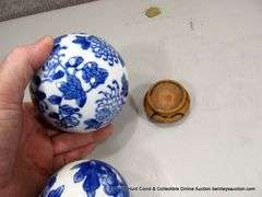 (3) ASIAN CERAMIC GLOBES
