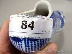 LOT: ORIENTAL BLUE & WHITE SHOE, ORIENTAL EGG & GERMAN BEER STEIN