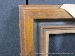 DARK-STAINED WOOD, CARVED WOODEN FRAME 12 X 14