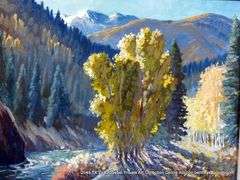 MOUNTAIN VALLEY STREAM W/ ASPENS IN THE FALL 19 X 23