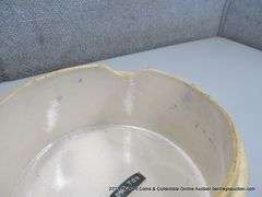 LOT: ANTIQUE BLUE & WHITE CERAMIC BUTTER CROCK (7" X 4 1/2")