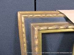 GOLD & BLACK PAINTED, CARVED WOODEN FRAME 26 X 32