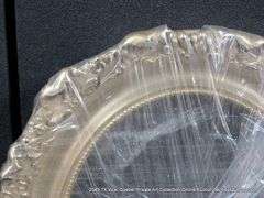 CIRCULAR, GOLD PAINTED, CARVED ORNATE WOODEN FRAME - (WRAPPED IN PLASTIC) 11 X 13