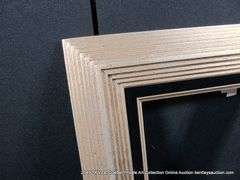DARK STAINED , CARVED WOODEN FRAME 16 X 18
