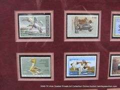 14" X 18" FEDERAL RW - DEPARTMENT OF INTERIOR DUCK COLLECTION STAMP DISPLAY DUCK STAMPS - RW49-60
