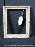 WHITE-WASHED, W/ GOLD ACCENTS, CARVED ORNATE WOODEN FRAME 8 X 11
