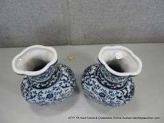 2: ASIAN DECORATIVE VASES, CERAMIC  (12" X 7")