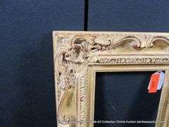 GOLD PAINTED, CARVED ORNATE WOODEN FRAME 15 X 17